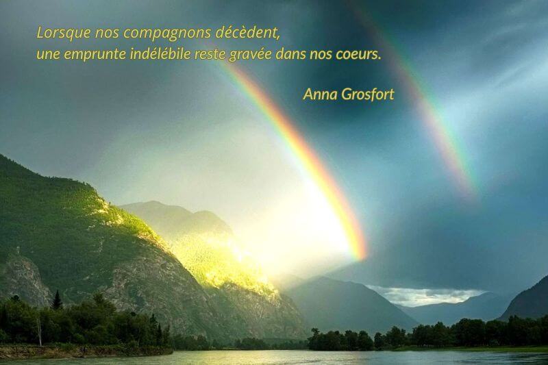 Arc-en-ciel symbolisant le lien avec l'au-delà